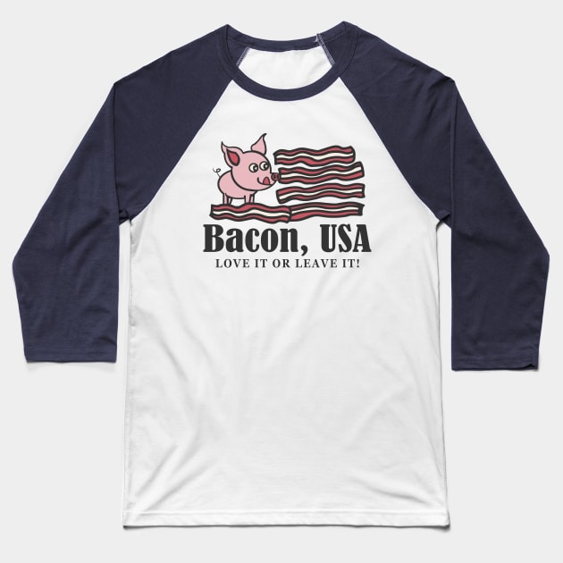 Bacon USA Baseball T-Shirt by Etopix